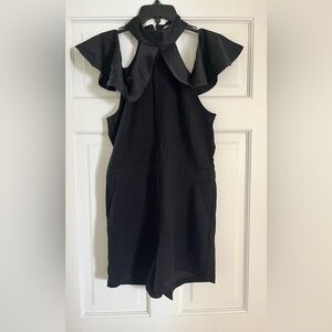 Carolina Belle Elegant Black Ruffle Romper